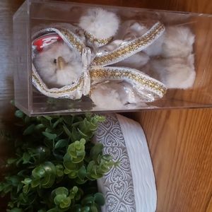 MEDIEVAL GIRL BEAR IN GOLD ROBE "GWENDOLYN" WITH DISPLAY CASE